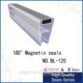 Magnetic rubber strip door seal for glass door